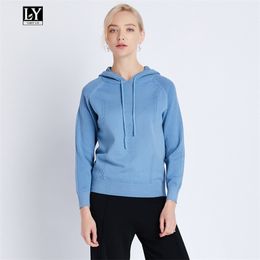 Ly Varey Lin Spring Women Hooded Knitted Sweater Long Sleeve Casual Loose Hollow Out Woolen Pullovers Female Tops 210526