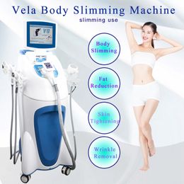 Vela Body Slimming Multifunctional Machine Fat Loss Vacuum Roller Rf Shaping Cellulite Massage 40K Cavitation Head Lymph Drainaged
