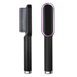 Multifunctional Hair Ceramic Electric Curler Straightening Beard Brush Fast Heating Profissional Straightener Comb