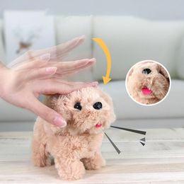 Baby Electronic Plush Pets Toy Simulation Plush Robot Dog Walking Interactive shake the Tail Toy Dog Children Kids Birthday Gift