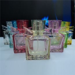 50pcs/lot 30ml Painting Color Glass Perfume Bottle 30cc Refillable Fragrance Atomizer 1OZ Sprayer