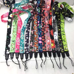 Phone keychain Straps universal Cellphone Neck lanyard floral Colourful anti-drop MP3/4 mobile key chain lanyards