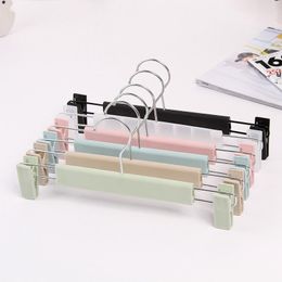 Anti-slip Adult Pants Rack Plastic Multifunctional Household Retractable Pant Clip Hanger 6 Colours Rack Storage RRF12135