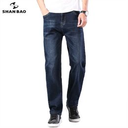 Spring Summer Classic Brand Lightweight Straight Loose Men's Denim Jeans High Quality Dark Blue Thin Jeans Large Size 30-44 210622