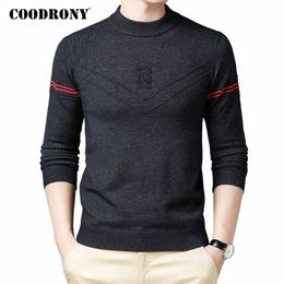 COODRONY Brand Sweater Men Clothing Autumn Winter Knitwear Warm Pullover Men Fashion Striped Casual O-Neck Pull Homme C1152 201022