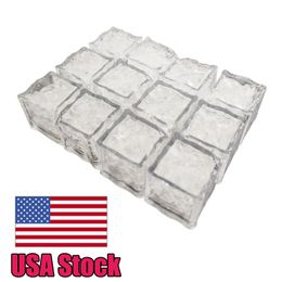 USA Stock Night Lights 960 Pack Multi Colour Light-Up LED Ice Cubes with Changing and On/Off Switch Party Lamp Colourful Glowing Block Flashing Sensor Induction