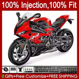 Injection Mold OEM Fairings For BMW S-1000RR S1000 S 1000 RR S-1000 19-21 Bodywork 21No.18 S1000-RR S1000RR 19 20 21 22 S 1000RR 2019 2020 2021 100% Fit Bodys Glossy red Black