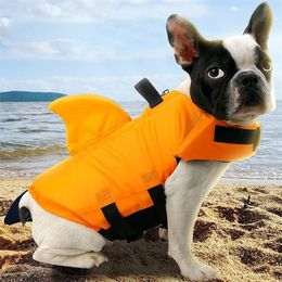 Vest Summer Dog Clothes Swimwear Pets Swimming Suit Shark Pet Life Jacket For Dogs Y200917278l