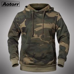 Camouflage Men Hoodie Brand Hip Hop Sweatshirt Male Spring Autumn Fleece Hoody Tops Warm Hooded Pullovers Mens Army Coat 201113