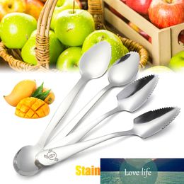 1Pc Stainless Steel Coffee Spoon Long Handle Tea Spoons Double-Headed Ice Cream Fruit Scoop Scraper Flatware Kitchen Tools