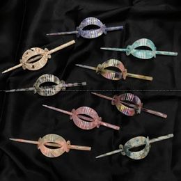 Vintage HairClip Geometric Round Hollow Circel Hair Jewellery Hair Stick Tiara Fashion Bride Women Hair Accessories