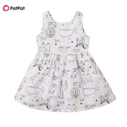 Summer Spring Baby Animal Print Backless Dresses Girl Sleeveless 210528