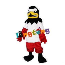 Mascot Costumes829 Sport Red Eagle Bird Falcon Mascot Costume Cartoon Party Adult Christmas