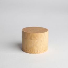 10pcs Matcha Container Mini Round Bamboo Box Portable Handmade Natural Jar Storage Holder Organizer Tea Caddies