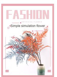 Decorative Flowers & Wreaths Simulation Colour Tall Fern Leaves, Champagne Plastic Grass Persian Grass, Wedding Decoration Accessories Leaves