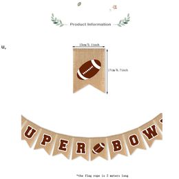 American Super Bowl Football Dovetail Flag Theme Photo Props Victory Party Celebration Banquet Decorations Linen Material RRD12885