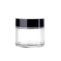 2021 60ml Clear Glass Cosmetic Jar Pote - 60G Cuidados com Skin Cuidados Creme Frasco Recarregável Cosmético Composição Ferramenta para Embalagem de Viagem