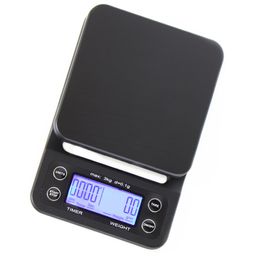 Coffee Scale with Timer High Precision Digital Kitchen Food Weighing for Baking 210312