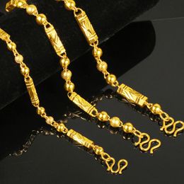 Solide Männer Schmuck 18k Gold gefüllt klassische männliche Halskette Halsband Kette Hip Hop Stil Mode Geschenk