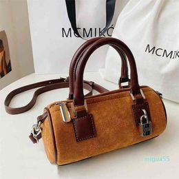 Cross Body Bags Design Mini Women Shoulder Bags Retro Fluvials Kisses Crossbody Bags Cylinder Handbags High Quality Vintage