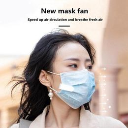 Newest Design mini mask fan with Clips portable USB charging type cute girl silent fan for outdoor travel 2021