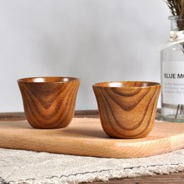 75ml Wood Cups Handmade Wooden Mug Breakfast Milk Coffee Cup Kitchen Drinkware Accessories