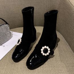 Descuento Botas De Perlas Negras 2022 en venta en DHgate.com