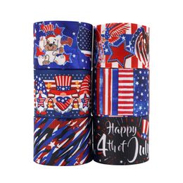 USA Independence Day DIY Hair Accessory 4th July Gift Package Ribbon 22mm/10 Yards a roll Gifts Lace Ribbon