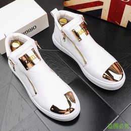 Yeni erkek Günlük Botlar lüks tasarımcı siyah erkek "ın ayakkabıları loafer'lar erkek yüksek top marka güzellik aksesuarları ilkbahar sonbahar dönemi çizme A15