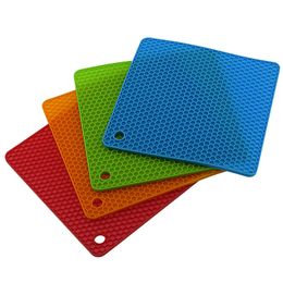 Silicone Trivet Mat & Pad, Pot Mats, Multifunction Cellular Pads, Non-slip Insulation