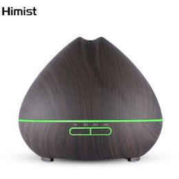 500ml Electric Essential Oil Diffuser Mist Maker Fogger with 7 Colours Lights for Home Ultrasonic Air Purifier Aroma Humidifier 210709