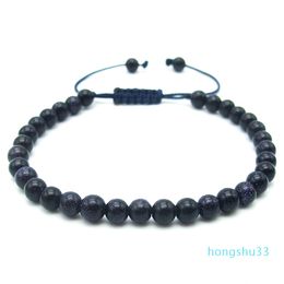 Wholesale- Handmade Blue sandstone Beads Shambala Bracelet Lucky Bangle Gift Charm Fashion Jewelry