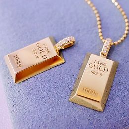 Luxury Soild 14K Gold Filled Ciondolo Charm Collana con ciondoli da sposa per le donne Gioielli girocollo da sposa