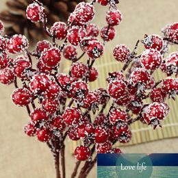 Christmas Decor Artificial Red Berries Stamens Pearl Branches Mixed Berry For Wedding Decor DIY Pine Cone With Holly Fake Flower