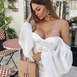 Women Sexy Lace Mesh White Bandage Dress Elegant Ladies Designer Prom Celebrity Bodycon Party Vestido 210527