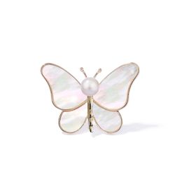 Fashion Delicate Butterfly With Pearl Brooches Pin Brooch For Women Pendant Jewellery Accessories Gift