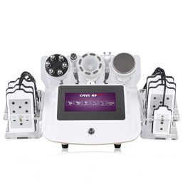 6in1 caivatation rf laser slimming machine body sculpting lipo laser fat removal radio frequency face lifting skin tightening vacuum suction