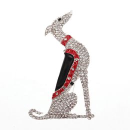 10 PCS/LOT Hot Selling Brooch Fancy Silver Crystal Rhinestone Enamel Animal Poodle Dog Pins For Women Men Lady Gift