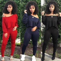Women's Tracksuits Women Red Black Yellow Sweatsuit Cotton Pullover Tops And Pants Autumn Spring Suits Outfits Two Piece