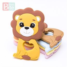 10PCS/5PCS Baby Silicone Teether Lion Pendant Food Grade Perle Bead Teething Rodent Chewable Children'S Goods Toys 211106