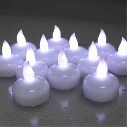 Cool white not flicker floating candles 12 pieces, water resistant Candele ,special velas decorativa,mini led battery candles Y211229