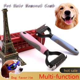 Pet Hair Shedding Comb Hair Removal Comb for Dog Cat Open Knot Knife Brush Tool Dog Flea Combs Fur Shedding Finishing Combs With OPP Bags Free DHL