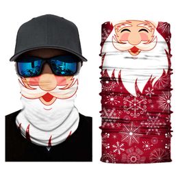 Multifunctional Christmas Mask Magic Head Scarf Outdoor Mask Riding Mask Seamless Bib Elastic Seamless Tube Headwear Bandana Y1020