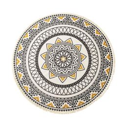 Carpets Bedroom Bohemian Round Area Rug Cotton Woven Room Children Play Mat 3 Feet For Home Living Circular Rugs