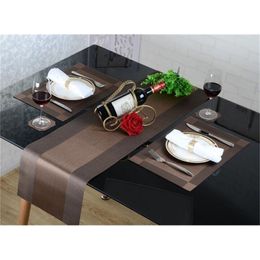 European PVC Table Runner Luxury Long Tablecloth Easy To Clean And Quick-drying Breathable Table Mat Coffee Table Flag Y200421