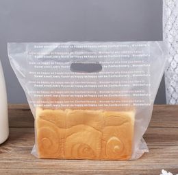 1000pcs High Quality Dessert Bag Cake Toast Bread Pouches Take-away Packaging Pouch Bakery Shopping Bags Wholesale SN4086