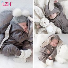 LZH Infant Clothing Girl Boys Clothes Autumn Spring Newborn Rompers For Baby Jumpsuit Overalls Easter Costume 0-2 Year 210309