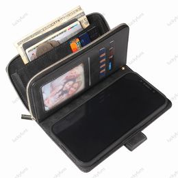 Wallet PU leather zipper bag phone Cases with card slot Photo frame stand for iPhone 12 12ProMax 12Pro 11 Max XS XR 6 7 PLUS Samsung Galaxy S21 S20 ultra Note 20 case cover