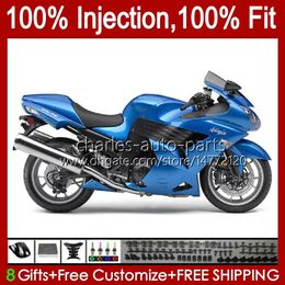 Injection Bodys For KAWASAKI NINJA ZX 14R 14 R ZZR 1400 CC ZZR1400 06 07 08 09 10 11 4No.82 ZX14R ZZR-1400 06-11 ZX-14R 2006 2007 2008 2009 2010 2011 OEM Fairing glossy blue