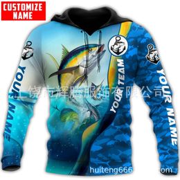 New saltwater fish 3D print Pullover Hooded Sweater for men and women